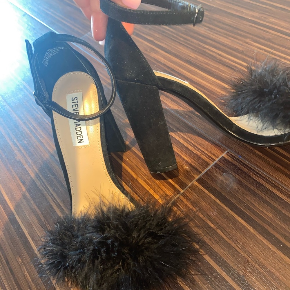 Steve Madden fur heels
